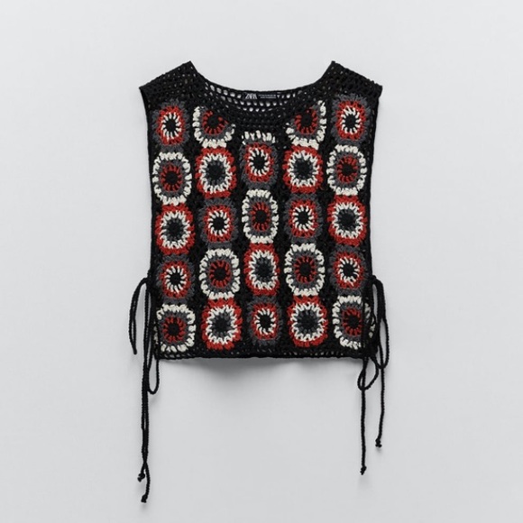 Zara Shorts Zara 2 Pieces Floral Crochet Top And Shorts Matching